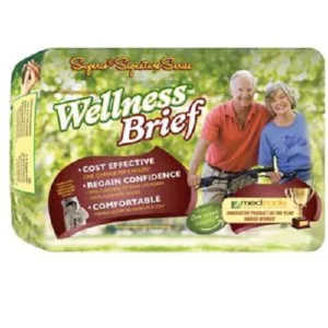 Brief Superio Adult Diaper: 18 Count, Medium, 24 Brief Superio Adult Diaper: 18 Count, Medium, 24" - 36" (Waist)