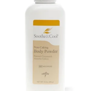 Medline Soothe & Cool Cornstarch Body Powder: 14 OZ, 12 Count