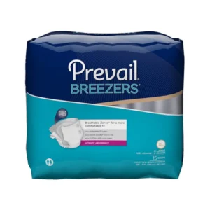 Prevail Breezers Unisex Adult Incontinence Brief, Disposable, Heavy Absorbency