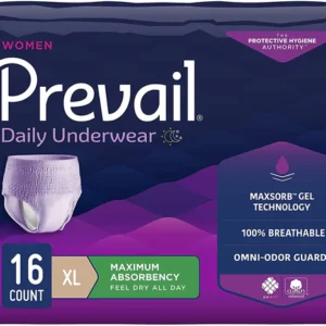 Prevail Incontinence Protective Underwear for Women, Maximum Absorbency, Pull On with Tear Away Seams