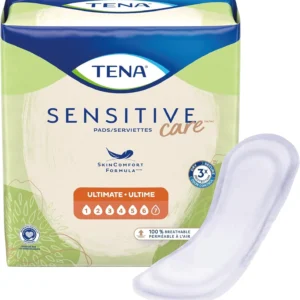 TENA Sensitive Care Bladder Control Pad, Ultimate, 16 Inch Length, Heavy Absorbency, Dry-Fast Core, One Size Fits Most, Pack of 33