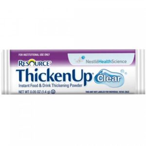 Resource ThickenUp Clear Instant Food & Drink Thickener, Unflavored, Consistency Varies By Preparation, 1.4 Gram Individual Packet, Powder, 288 Count, #4390015193