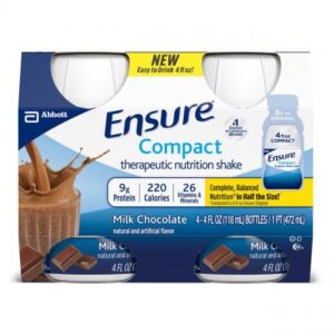 product Ensure Compact Therapeutic Nutrition Shake, Milk Chocolate, 4 Ounce Bottle, Ready To Use, 24 Count, #64362