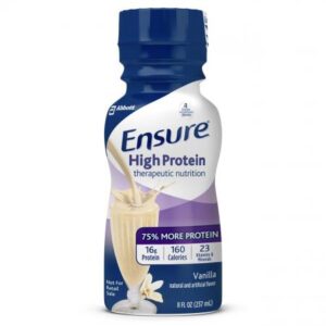 product Ensure High Protein Nutrition Shake, Vanilla, 8 Ounce Bottle, Ready To Use, 1 Count, #64136