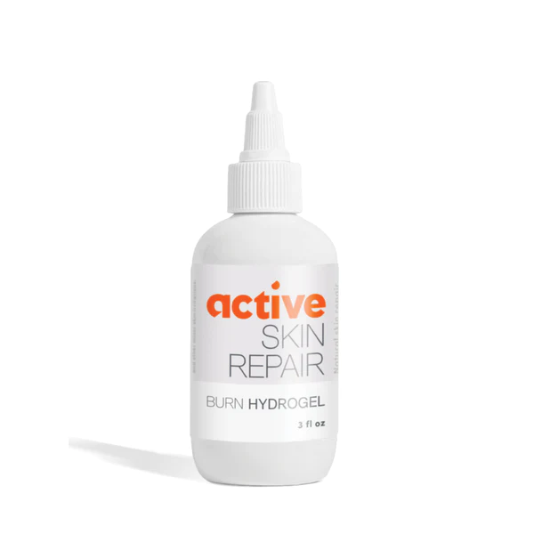 Active Skin Repair First Aid Burn Hydrogel - Natural, Non-Toxic, and No Sting Burn Relief Gel - Doctor Recommended Immediate Pain Relief (3 oz Gel)