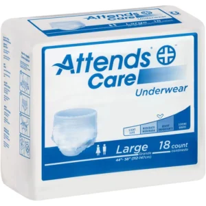 Attends Regular Absorbency Protective Underwear: Large, 44" - 58", 72 Count