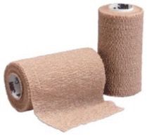 Caring Non-Sterile Latex Self-Adherent Wrap, Tan, 4" x 5 Yds, Case of 18