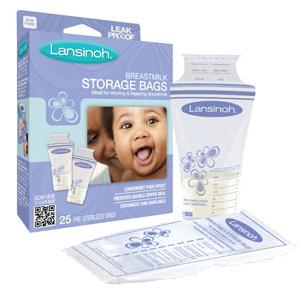 Lansinoh Breastmilk Storage Bags 4 Packs of 25 (100 Total)