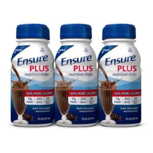 Ensure Plus Nutrition Shake, Dark Chocolate, 8 Ounce Bottle, Ready To Use, 1 Count, #53809