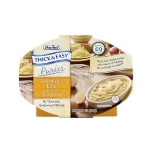 Hormel Thick & Easy Purees Scrambled Eggs With Potatoes, Cheese, & Bacon, 7 Oz., IDDSI Level 2 Mildly Thick, 7 Count, #60740