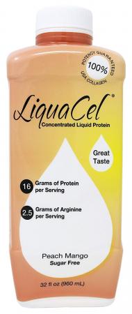 LiquaCel Oral Protein Supplement, Peach Mango, Ready To Use, 32 Oz. Bottle, 1 Count, #GH-87